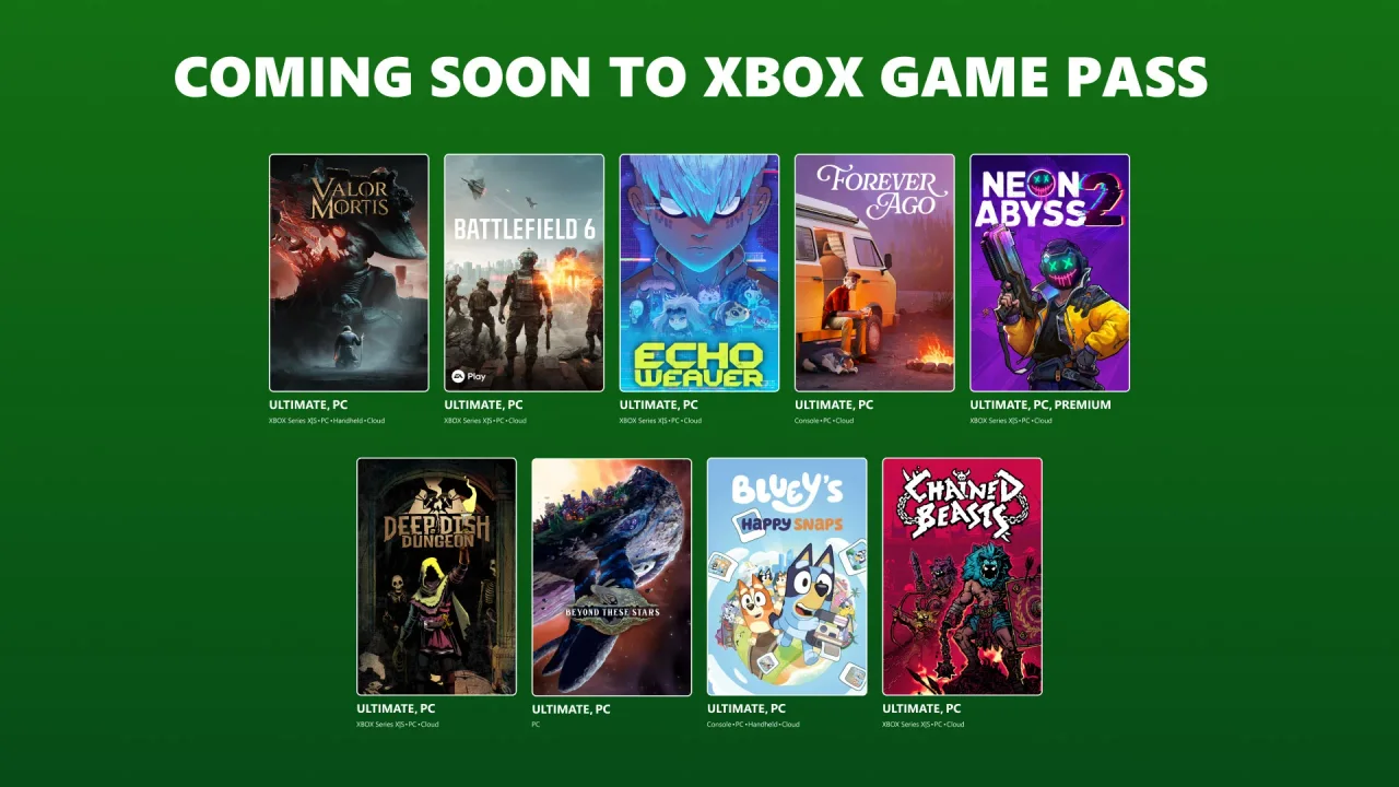 Xbox Game Pass Ekim Ayı Oyunları Açıklandı: Battlefield 6 Geliyor — Xbox Game Pass oyunları listesi, Game Pass'ten ayrılan oyunlar, Xbox Game Pass abonelik avantajları, Game Pass'e eklenecek oyunlar Xbox Game Pass, Battlefield 6, oyun kütüphanesi, Microsoft, Xbox